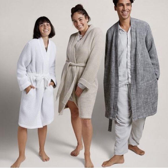 Parachute Gray Waffle Robe size Small - Picture 2 of 6